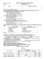 Đề kiểm tra học kỳ I Sinh 7 ( MT - ĐA)