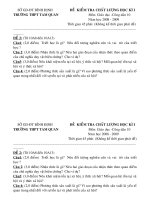 Đề thi CDGD  10 (HKI Tự luận)