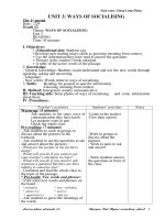 Giáo án Anh 12 CB Unit3, TestyourselfA (chuẩn)