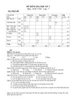 Noel 2008-Đề thi Văn HK1 lớp 7 kèm đáp án (Đề 14)