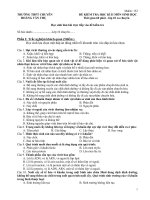 Kiểm tra học kì 2 sinh học 10 cơ bản