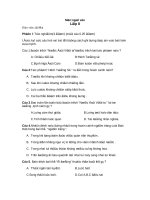 Đề kiểm tra các môn lớp 8