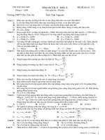 Đề thi thử Đại học