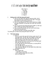 Kê hoạch bộ môn Toán 8,9,6: lí 8 2008 -2009