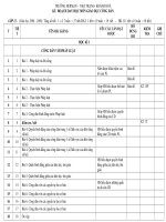 Kế hoạch dạy học mới 2008-2009