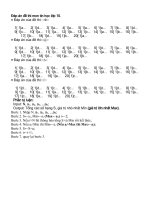 Đáp án đề thi HKI lớp 10 CB