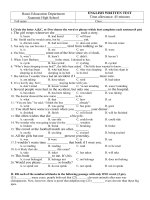 de thi HK I (3) trac nghiem + tu luan