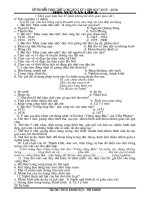 Đề kiểm định kỳ 2 các môn