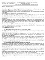 Đề thi HKI lớp 10 năm học 200802009