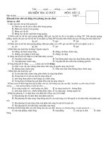 Kiểm tra Vật lý 7 học kỳ I