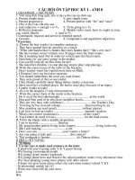 Ôn tập để KT hoc kỳ I