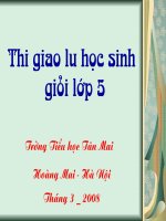 Giao lưu học sinh giỏi lớp 5