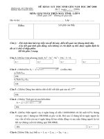 Đề thi Giải toán máy tính - Đề 2