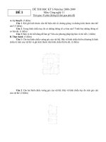 Thi kỳ I-Đề I-Năm 2008-2009