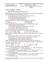 Đề thi Sinh học 12