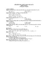 Đề kiểm tra khảo sát chất lượng giữa kỳ 1- Toán 8