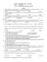 Đề thi thử TN THPT ( không phân ban )