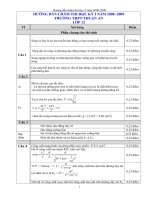 Hướng dẫn chấm thi HKI lớp 12(0809)