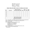 Bài kiểm tra Excel - lớp Lĩ Kĩ K14