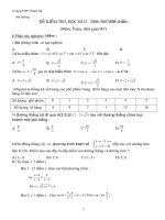 Kiểm tra Toán 10 học kỳ II