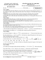 Vật lí 12 : Đề và đáp án kiểm tra HK 1 (2008 - 2009) Mã đề 234