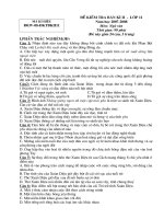 Đề thi & đáp án thi BKII lớp 11 Môn Ngữ văn