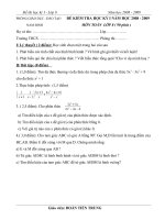 Đề thi kỳ I / 08-09- lớp 8 - Nam định (mới)