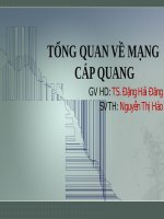 TỔNG QUAN VỀ MẠNG CÁP QUANG