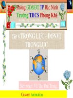 Tiết 8 Trọng lực-Đơn vị trọng lực