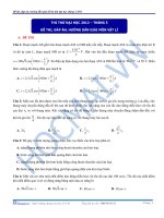 Đề thi, đáp án, hướng dẫn giải đề thi thử đại học môn vật lý