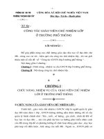 công tác chủ nhiệm