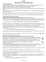 Đề thi lóp 12 2008-2009 tự luận 2