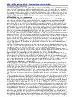 Vài ý kiến về mô hình Trường học thân thiện