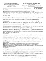 Vật lí 12 : Đề và đáp án kiểm tra HK 1 (2008 - 2009)