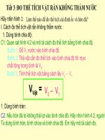 Đo thể tích vật rắn không thấm nước