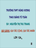 QUI TẮC CỘNG ,QUI TẮC NHÂN