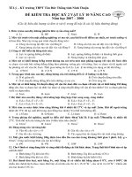 Kiểm tra học kỳ 2 Lý 10 NC