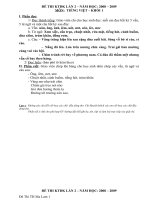 Đề KTĐK lần 2 Môn Tiếng Việt 1