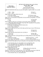 Đề thi &ĐA tuyển sinh 10 đại trà môn địa 1