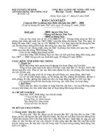 Bao cao Doi TNTP 07 - 08 THCS DONG NGU