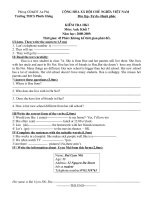 đề thi hkI Ngoại Ngữ 7