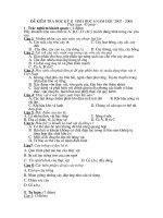 Đề KT HKII Sinh 6 (Hai phòng 2008)