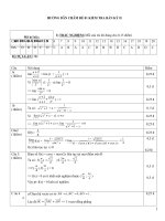 Đáp án thi BKII lớp 11 Môn Toán