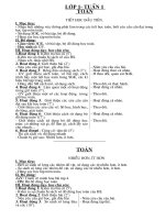 Giáo án Môn Toán Lớp 1 - tuần 1