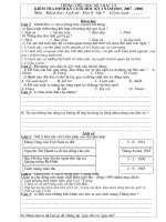 Đề thi cuối kỳ I - Khoa học, Lịch sử & Địa lý lớp 4