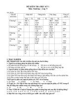 Noel 2008-Đề thi Sinh HK1 lớp 9 kèm đáp án (Đề 11)