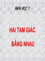 hai tam giác bằng nhau
