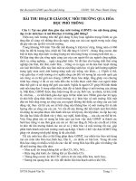 bài thu hoặch giáo dục môi trường qua hóa phổ thông