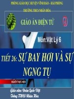 Giáo án Vật Lý 6-Tiết 26