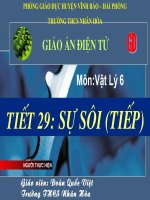 Giáo án Vật Lý 6-Tiết 29
